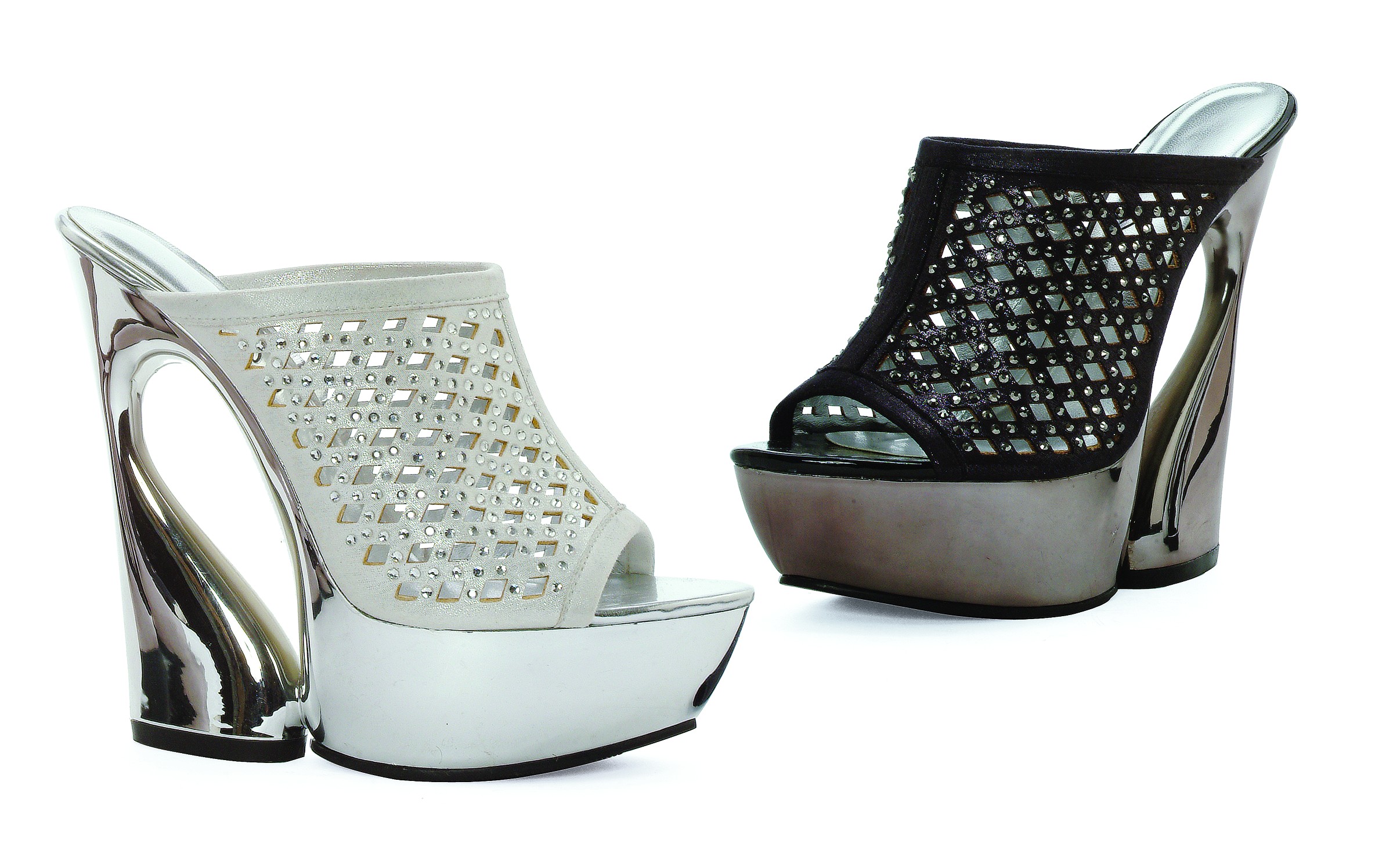 Fiona - 6 Inch Curvacious Rhinestone Mule